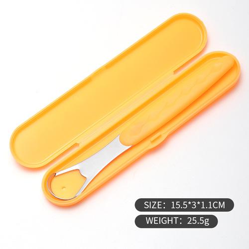 

Нержавіюча сталь Очищувач покриття язика Скребок для язика Портативний Для видалення неприємного запаху з рота Інструмент для чищення та догляду за ротовою порожниною