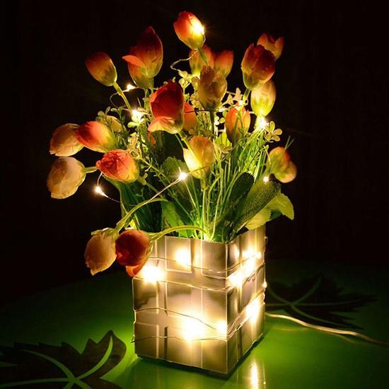 10 LED Battery Power LED String Light Fairy Power Copper Colorful