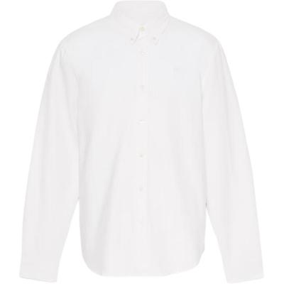 Solid Color Long Sleeve Casual Shirt Men Shirts White A2ARQ-A94