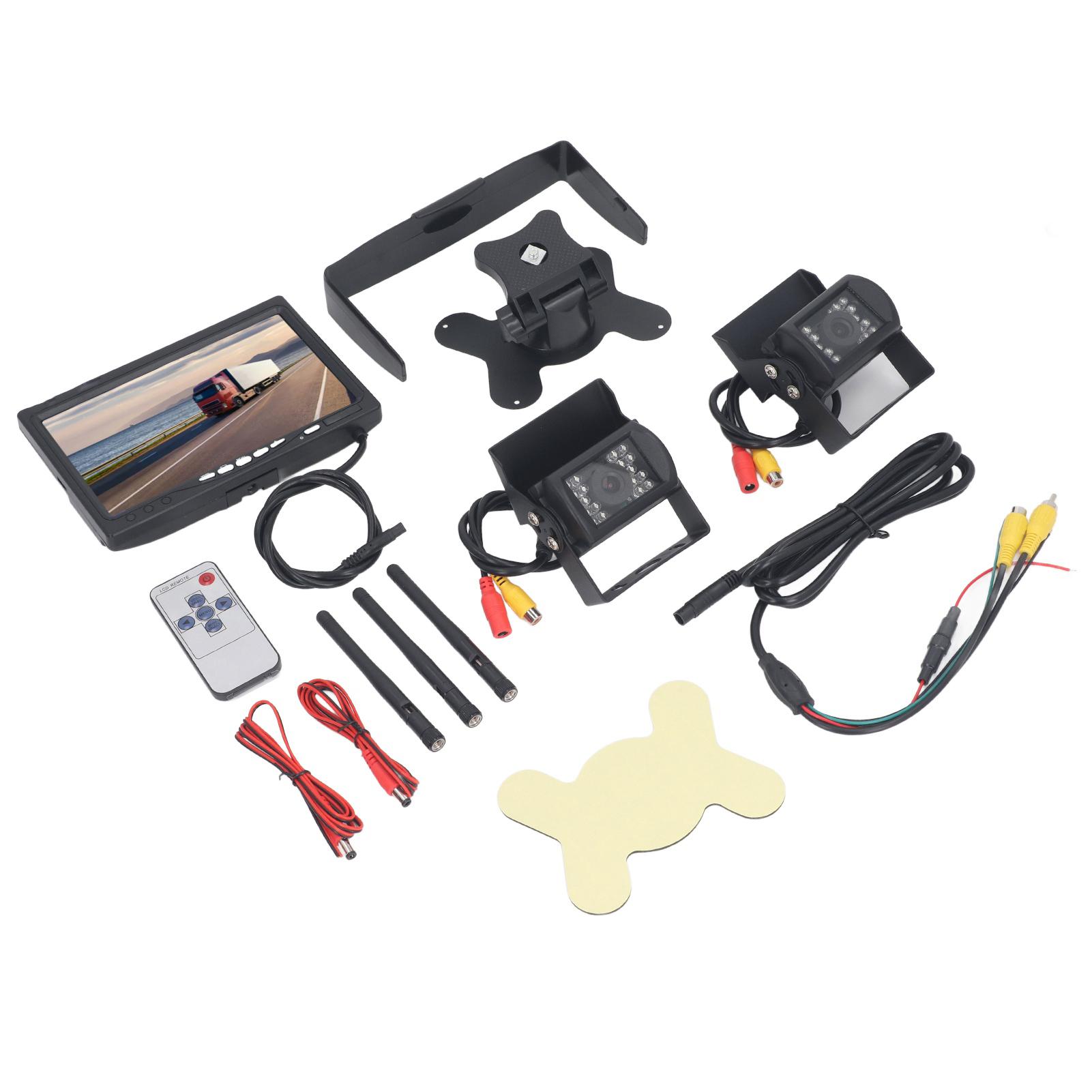 

Камера заднего вида для автофургона, беспроводная запись, 2 камеры, 7-дюймовый дисплей, простая настройка, задняя часть для грузовика и прицепа