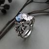 Accessories Dragonfly Lotus Ring Women'S Vintage Thai Silver Topaz Ring