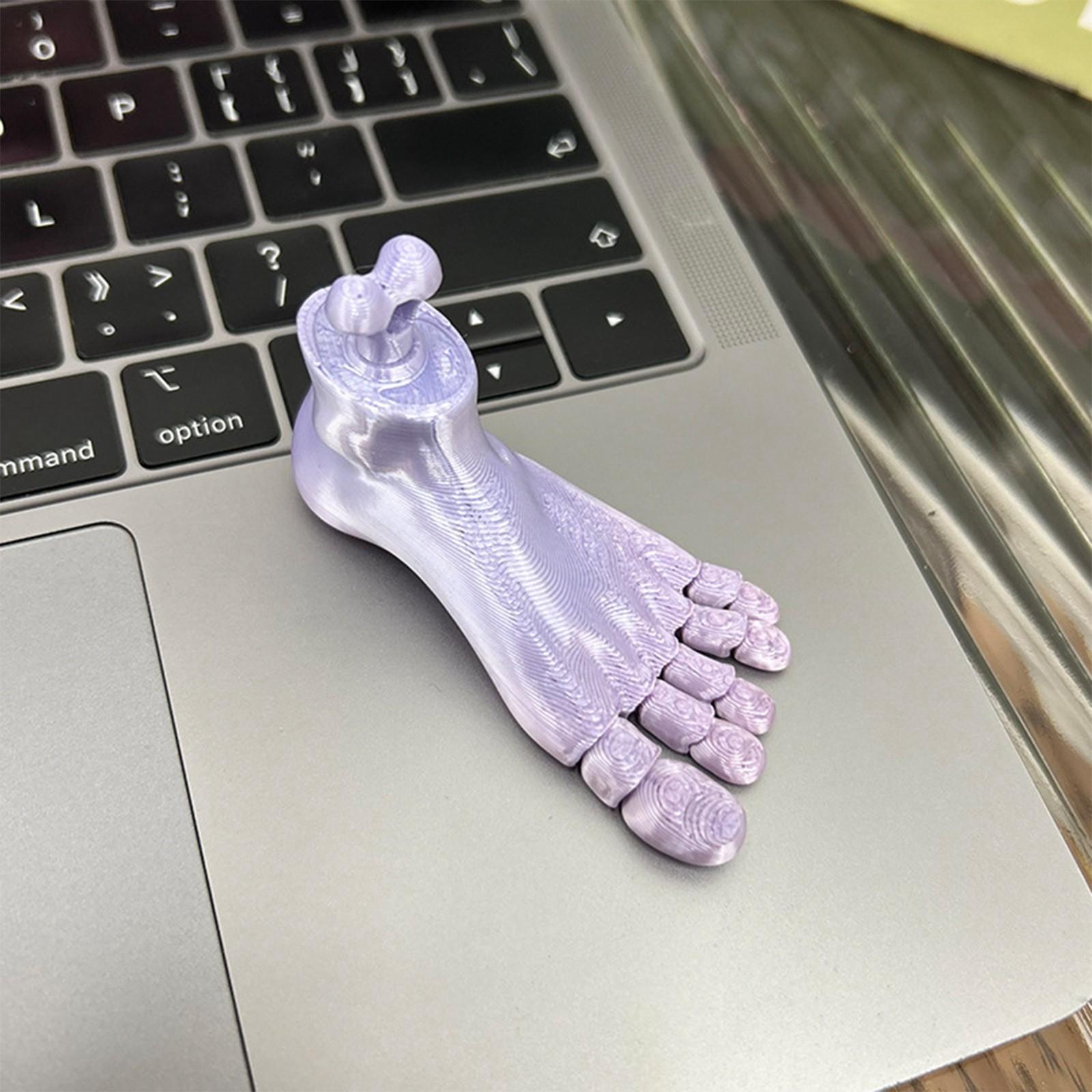 

3D-печать креативный забавный декоративный брелок с подвижными ножками One Size светло-фиолетовый