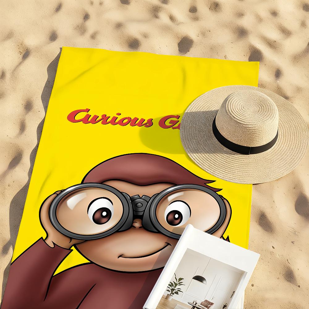 Animated Movie C-Curious-George Towel Soft Pool Gift For Travel Gym Shower Camping Quick Dry Sports Large Beach Towels