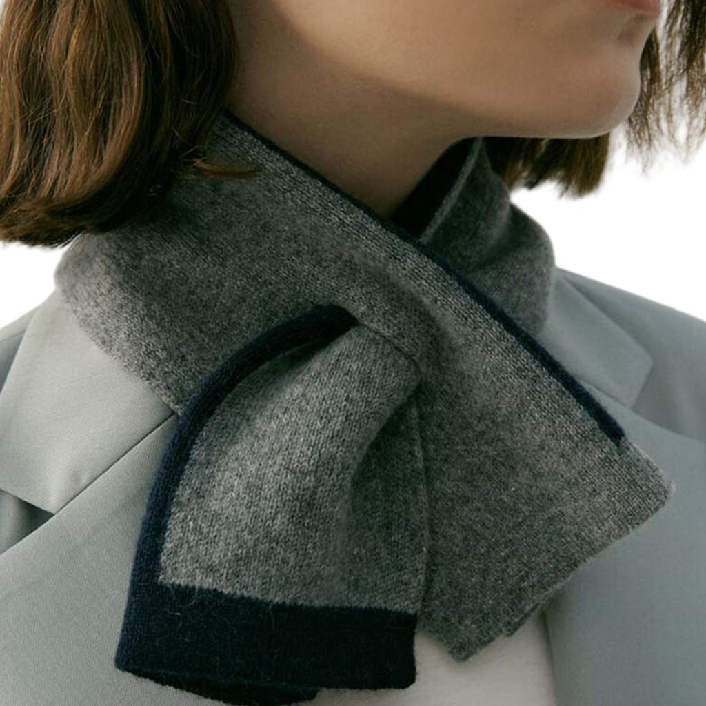 Warm Knitting Short Scarf for Office Suit Decorative Neck Gaiter Neck Shawl Women Neckwear Outdoor Indoor Crossed Scarf