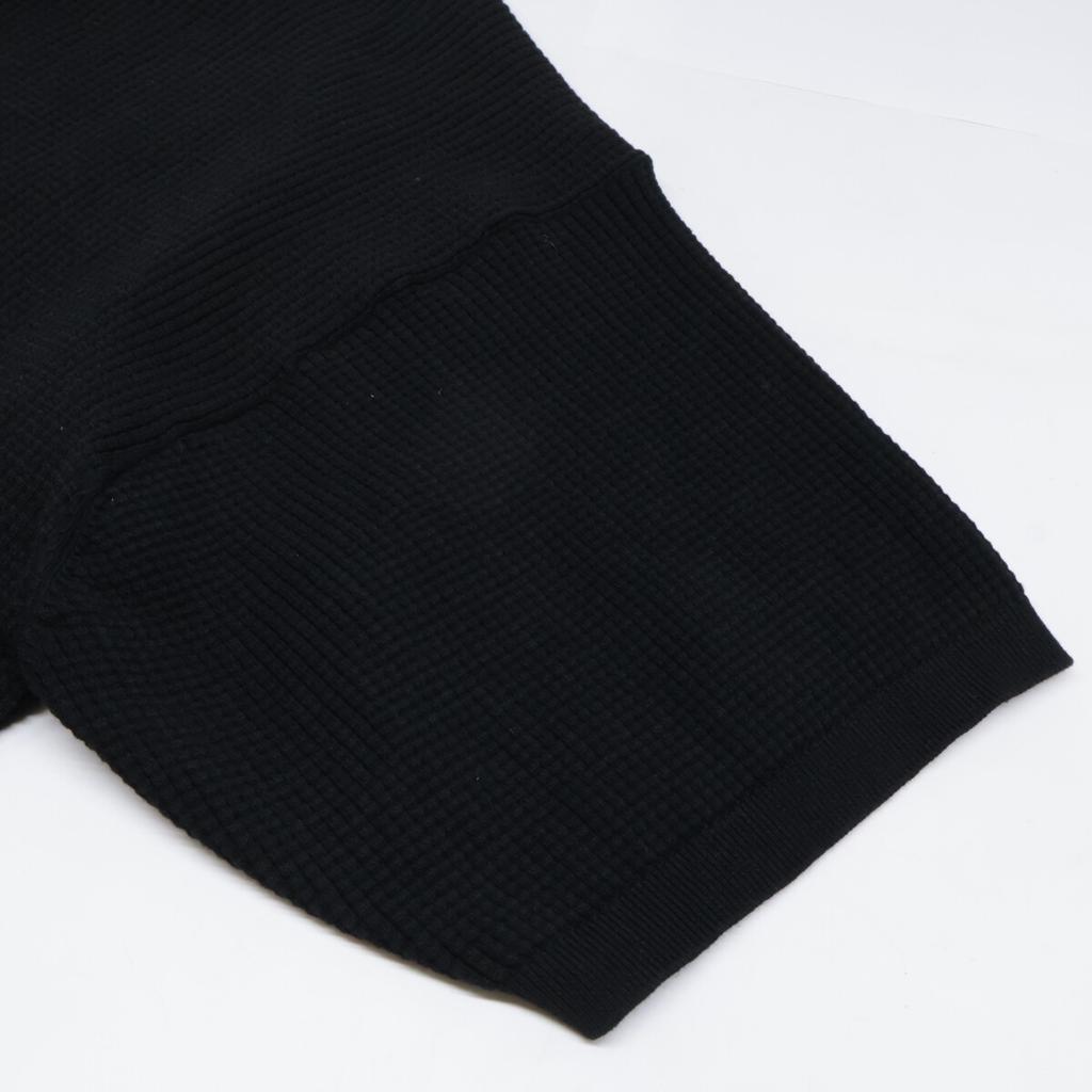 WTAPS 2013 Black Waffle Knit Short Sleeve Polo Shirt Tops X03 blackUsed