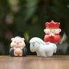 6Pcs Car Mounted Ornament Office Desk Cartoon Cute Workstation Journey To The West Wukong Master Disciple Small Ornament