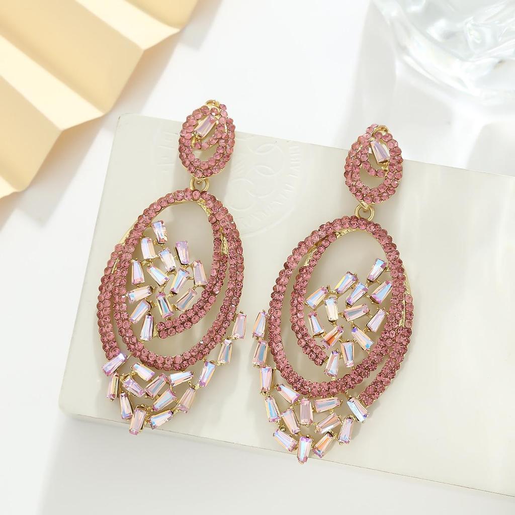 Chinese-Style Hollow Round Earrings: Bold, Stylish Design for Trendy Women