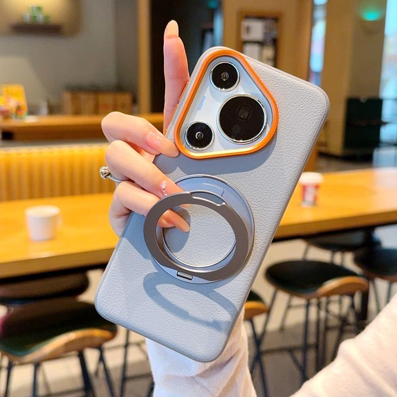 

For Huawei Pura 80 70 Pro Plus Ultra Case Magsafe PU Leather With 360° Rotating Magnetic Kickstand Anti-drop Protective Cover PU Leather&Huawei Pura 80 Pro+