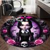 1pc Addams Family Wednesday3 Design Printed Area Round Carpet for Bedroom Living Room Home Decor Rugs Mat Non Slip Mat Rug for Bedside