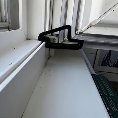 2pcs Window Stopper - Durable Plastic Door Stopper with Matte Finish, Easy Installation Under Door for Secure Window Closure