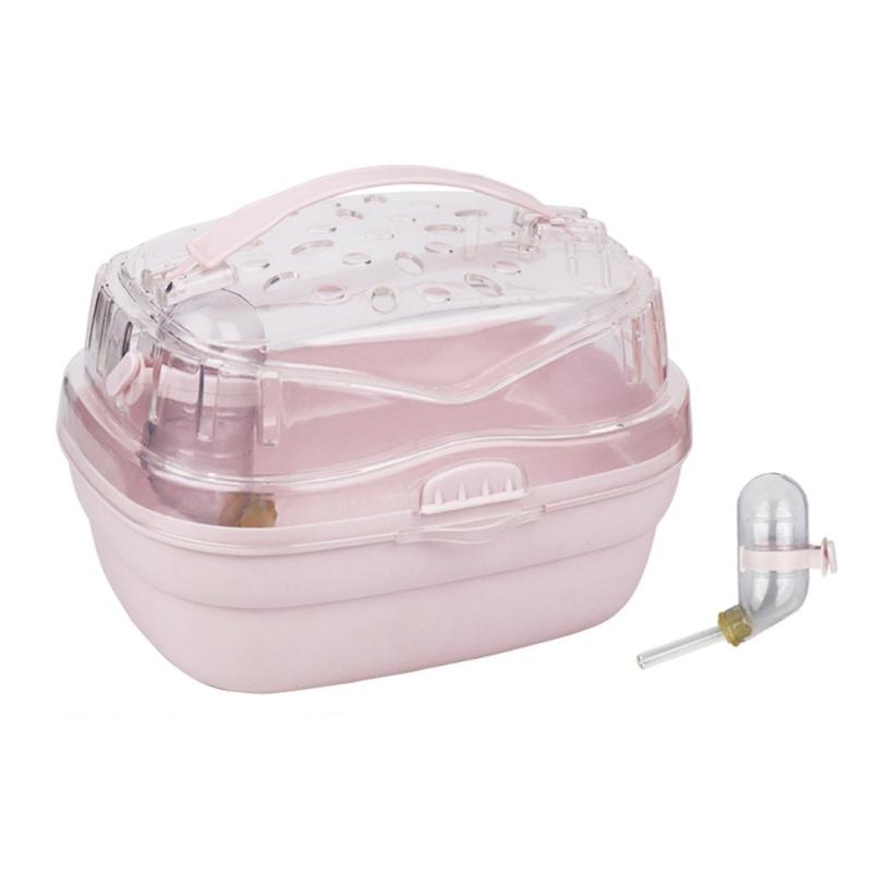 Křečci Nosič Veverky Venkovní cestovní klec Ruční Transparentní Nosič Přenosné pouzdro Cestovní nosič s lahví na vodu