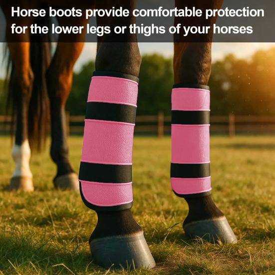 2Pcs Horse Fly Boots Mesh Horse Leg Protectors Universal Horse Leg Wraps Fly Boots for Improved Safety from Fly Bites Reduces Stomping And Leg Fatigue