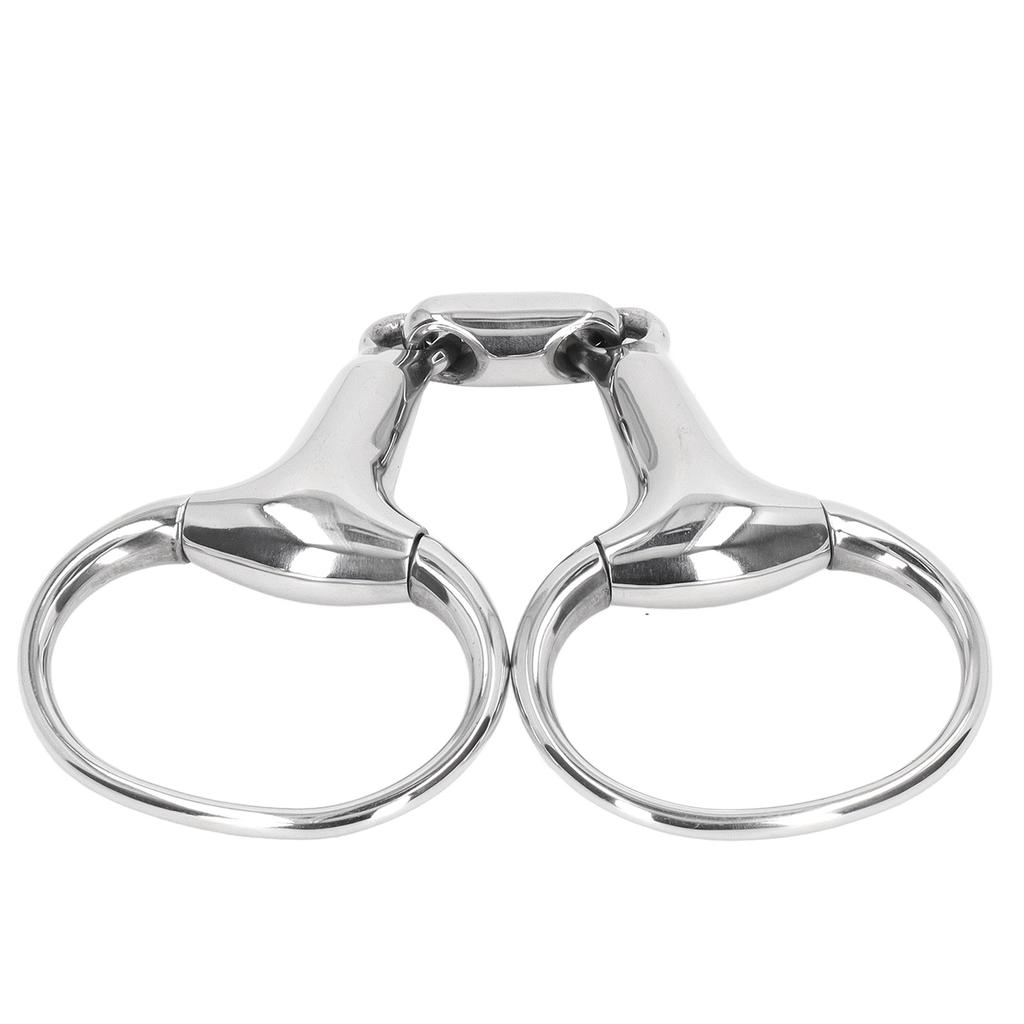 Pferdeknebelring Trense Gebiss Edelstahl 125mm lose ovale Verbindung Mundstück Pferdetraining