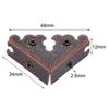 4pcs/lot Antique Alloy Triangle Corners Wooden Jewelry Box Flower Lace Edge Protector Decor Carved 34mm Bronze/Red/Gold/Silver