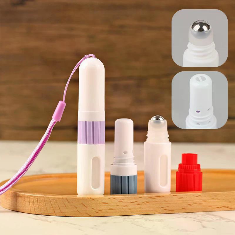 2 In 1 Inalatori Nasali Vuoti con Finestra Visiva Flacone per Oli Essenziali Diffusore di Aroma Tubi Contenitore per Inalatori Nasali Aromaterapici