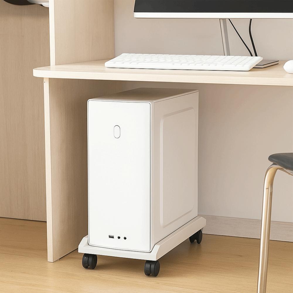 Lockable Mobile CPU Stand Black CPU Stand PC Accessories Computer Tower Stand  Office