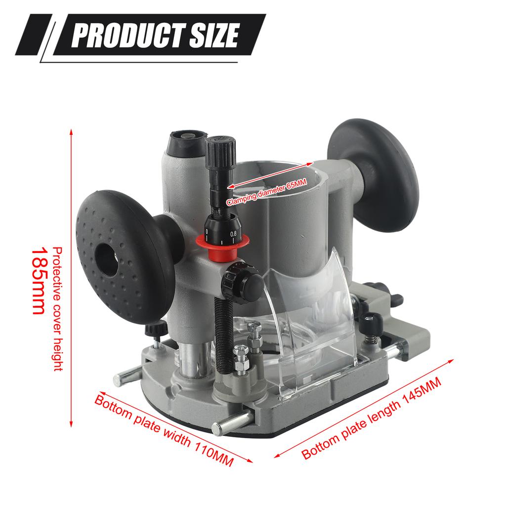 65mm Base Trimming Machine 65mm Garden Heavy-duty Home Home Garden Metal Power Tools Replacement Routers Rubber