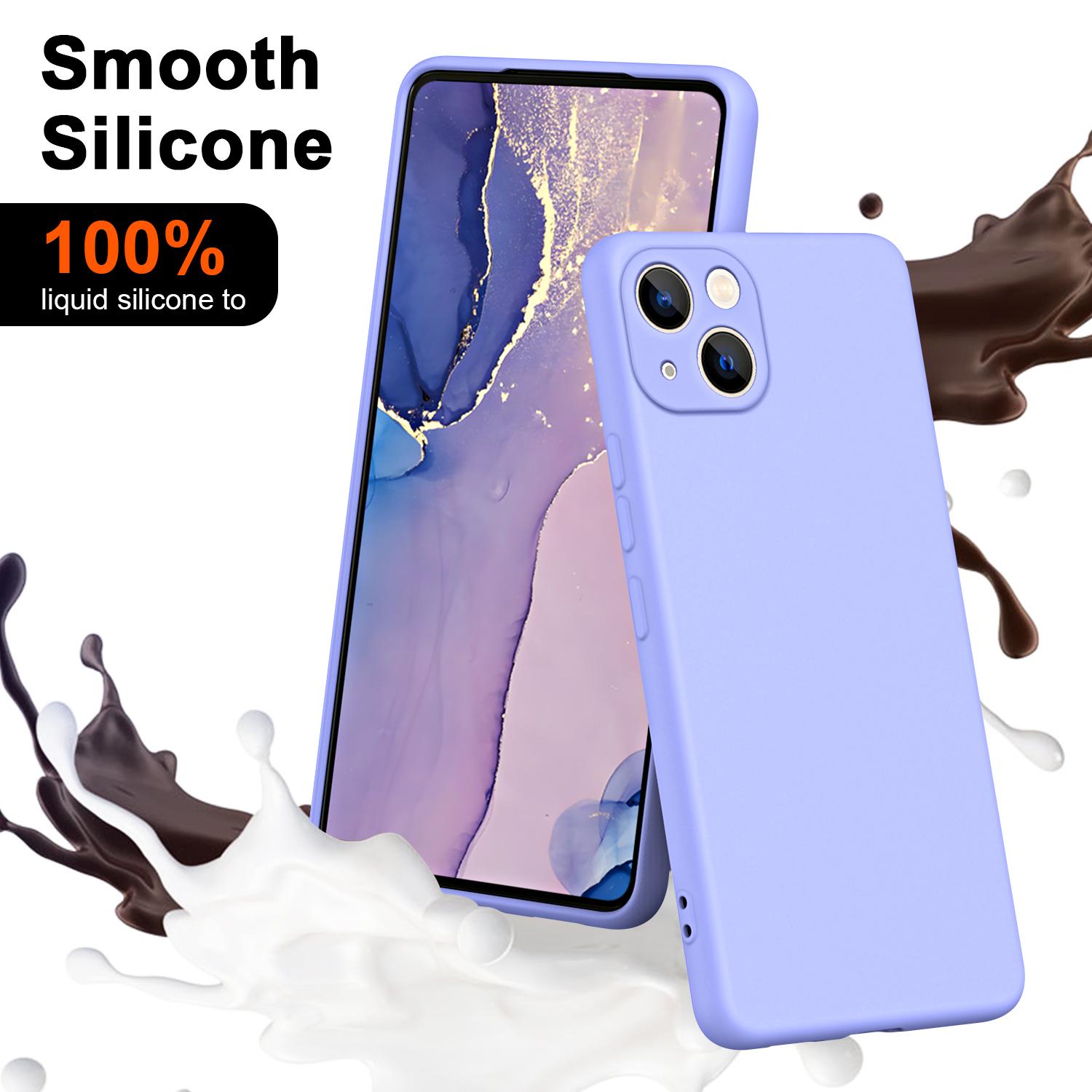 

For iPhone 15 Case 2.2mm TPU Fiber Lining Anti-scratch Phone Cover Blue