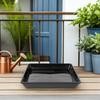 2Pcs Heavy-Duty Plant Trays Rectangular Pot Saucers Indoor Leakproof Plastic Drip Tray for Flower Pots Plant Saucers