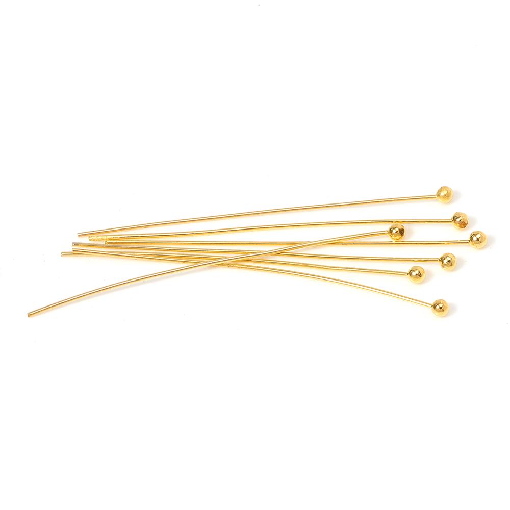 200 st/parti 18 20 25 30 40 mm Metallkulhuvudnålar 0,5 mm Stångnålar Kontakt för DIY Smyckestillverkning Pärlfynd Tillbehör