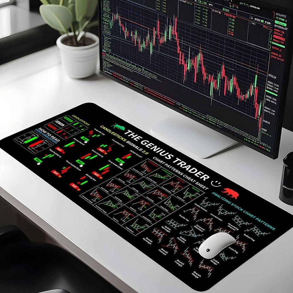 

Stock Market Chart Pattern Chart Pattern Mouse Pad For Stock Market, Forex 300*600mm