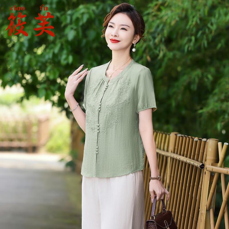 Xiaofu Women s Plus Size Summer Short Sleeve Apparel 2XL