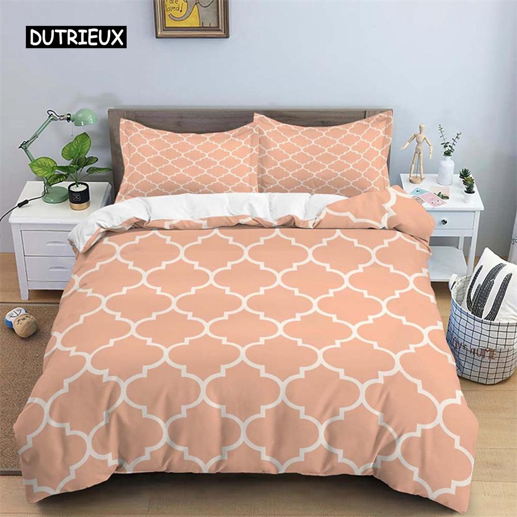 Bohemian 3D Floral Leaves Duvet Cover Microfiber Abstract Geometric Pattern Bedding Set King Full Queen For Boy Teen Adult Decor