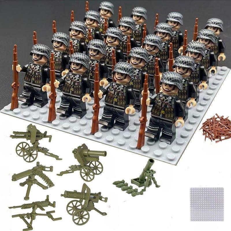 

20/40 шт./компл. солдат Второй мировой войны фаланга винтовка оружие пистолет части персонажа строительный блок сборка DIY модель набор для изготовления игрушки 20pcs