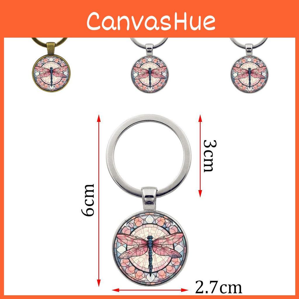 Chic Dragonfly Pattern Keychain Modern Design Gift For Men Durable Zinc Alloy Key Ring Accessory