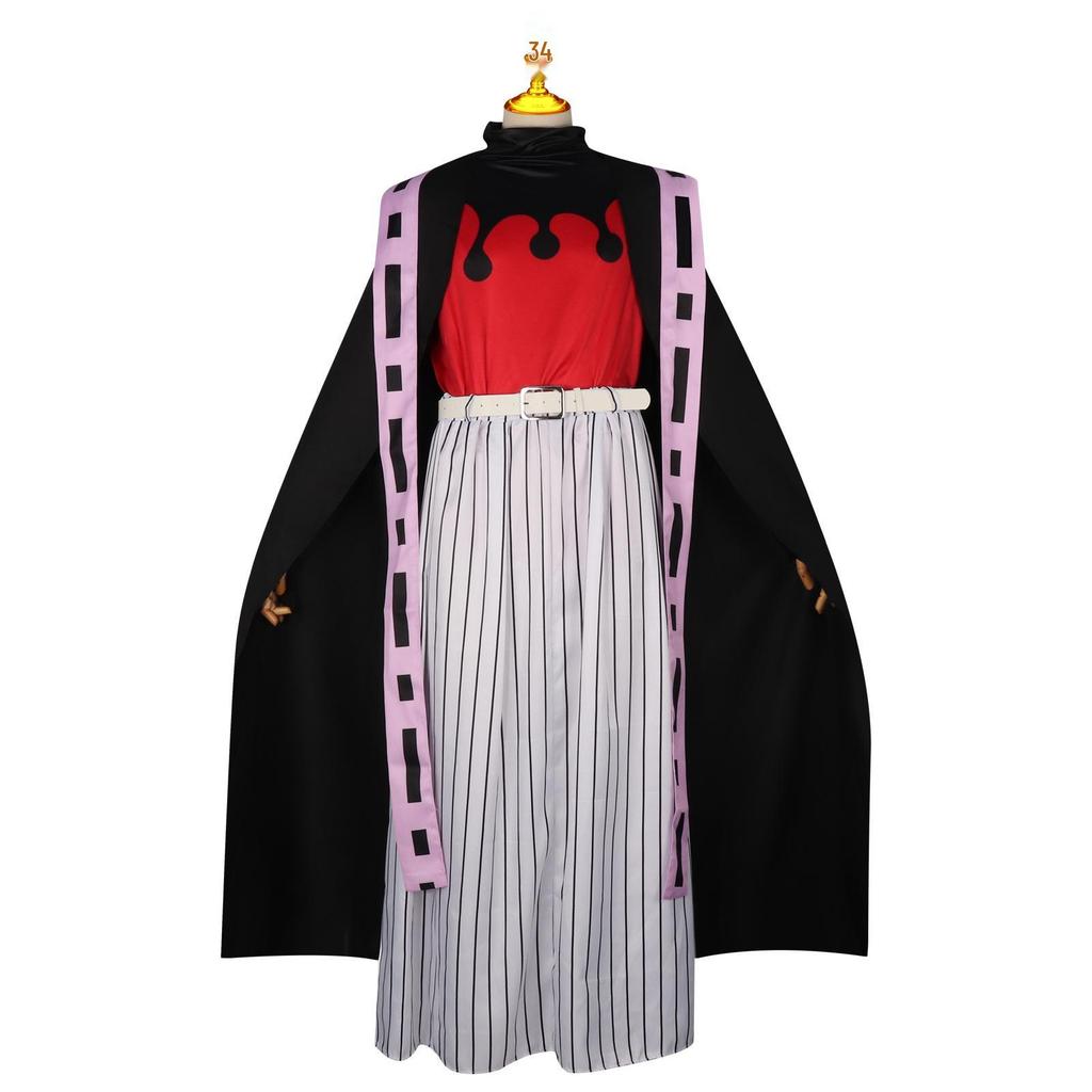Demon Slayer Akaza Upper Rank Three Cosplay Costume - Full Set with Long Sleeves