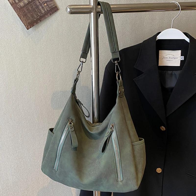 

Дизайнерские женские боковые сумки из замши, ретро-сумка через плечо для женщин, повседневные женские сумки, большая вместительная сумка-тоут