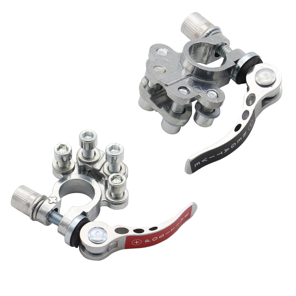 Car Battery Terminal Stud Wire Connectors 4 Way Quick Release 2pcs