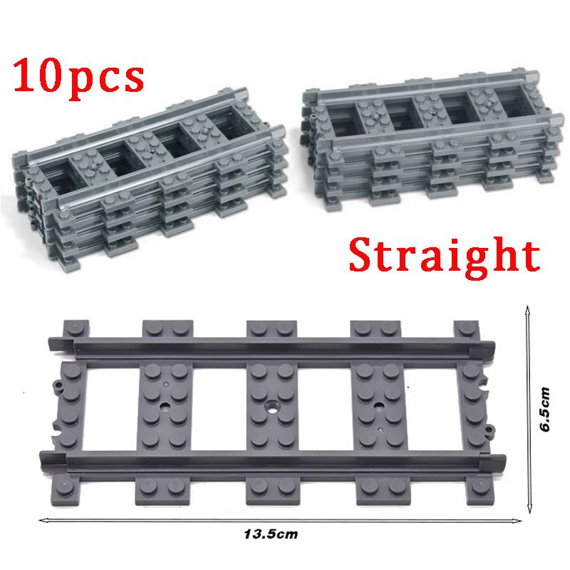 MOC City Block Switch Cross Forked Curved Rails Construction Brick Train Rail Curve Tracks R56 R72 R88 R104 Creative DIY Toy