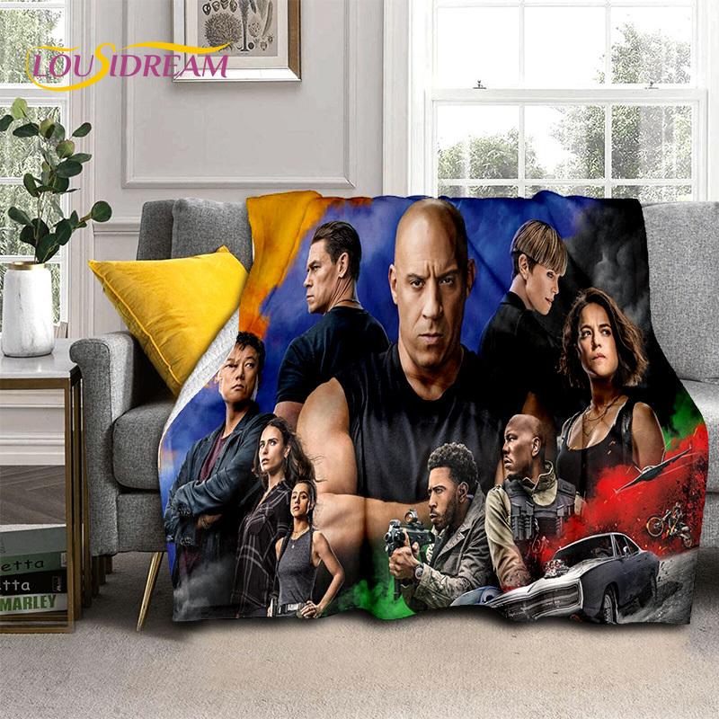 Fast & Furious X 10 Film Druckdecke, Weiche Überwurfdecke für Zuhause Schlafzimmer Bett Sofa Picknick Reise Büro Abdeckdecke Kinder