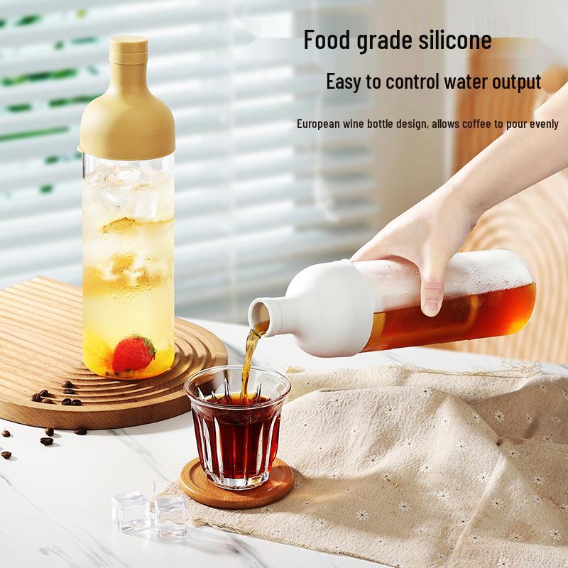 Glass Cold Brew Coffee & Tea Maker: Heat & Cold Resistant Pot with Cup
