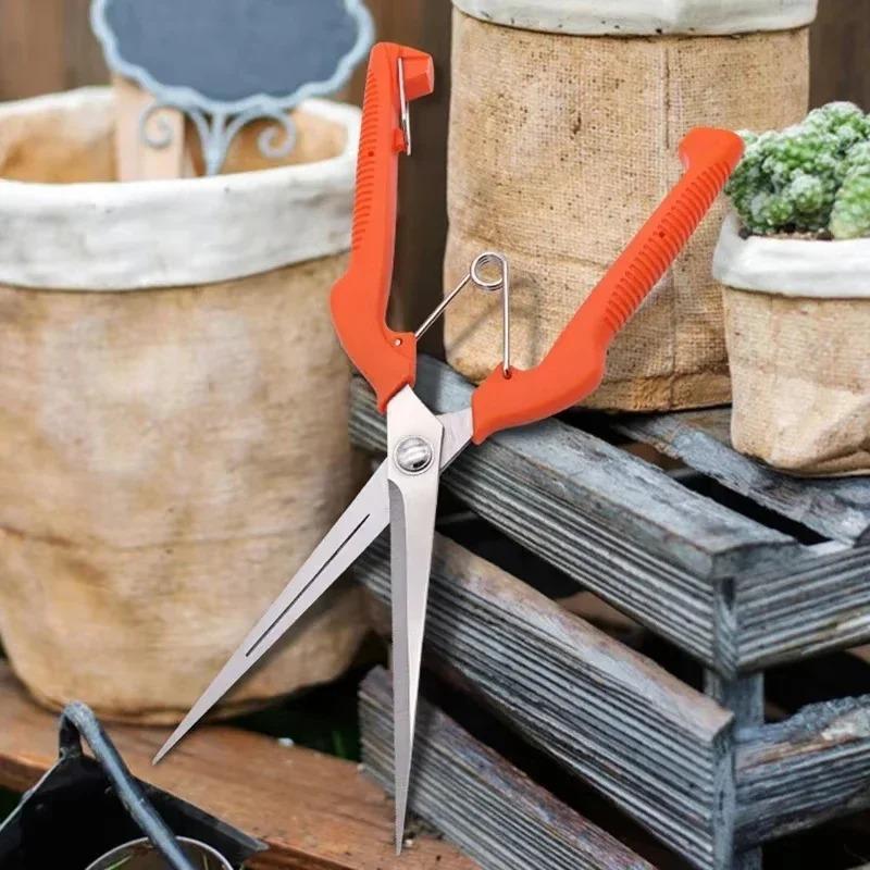 Professional Bypass Pruning Shears, Stainless Steel Garden Scissors with Sharp Blade & Safety Lock, Ideal for Grape Vines