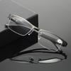 Mens Reading Glasses Designer Half Frame Metal Reader Presbyopic Glasses +1.0 1.5 2.0 2.5 3.0 3.5 4.0