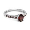 Garnet pave Band Classic Statement Ring - 925 Sterling Silver