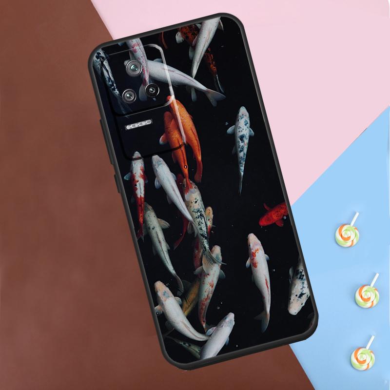 Koi Carp Fish Painting Case For Xiaomi 13T 14 Pro 11T 12T 12 13 Lite POCO X6 X3 X4 X5 Pro F3 F5 M5s M6 Pro Cover