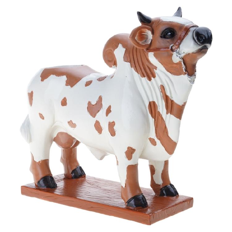 Kreativer Stierform Spirituosen-Dispenser für Bar Weindekantierer Handgefertigte Harze Tierskulptur mit stabilem Holzsockel