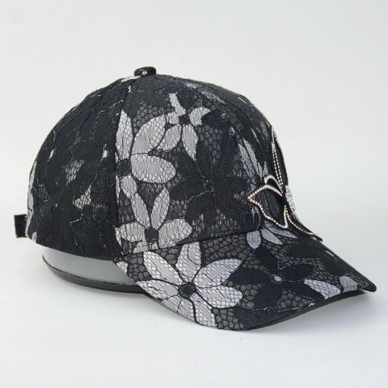 Sommer Mesh Atmungsaktive Entenschnabelmütze Personalisierte Schmetterlingsdruck Baseballkappe Trendige Mütze Mesh-Kappe für Damen