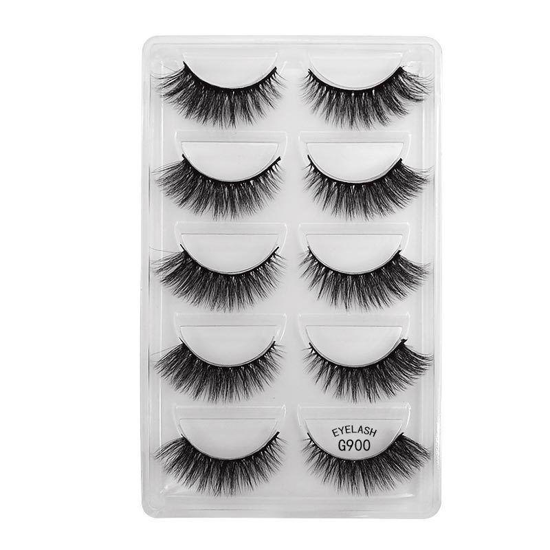 Lashie - Set mit 5 Paaren: Voluminöse Fox Eye Fake Lashes