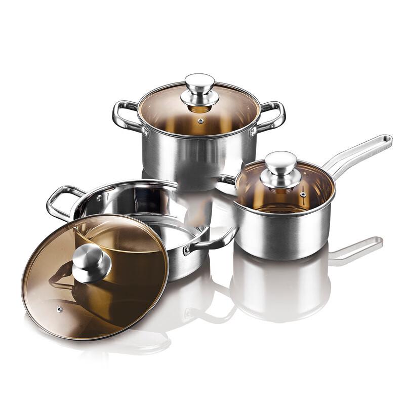 Sigang Stainless Steel 3-Piece Cookware Set