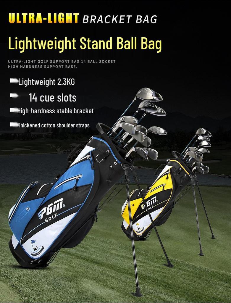 PGM Unisex Golf Stand Bag with Double Shoulder Strap, Lightweight and Durable.