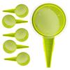 5-Speed Adjustable Fluorescent Green Garden Tool Set with Plastic Hole Puncher
