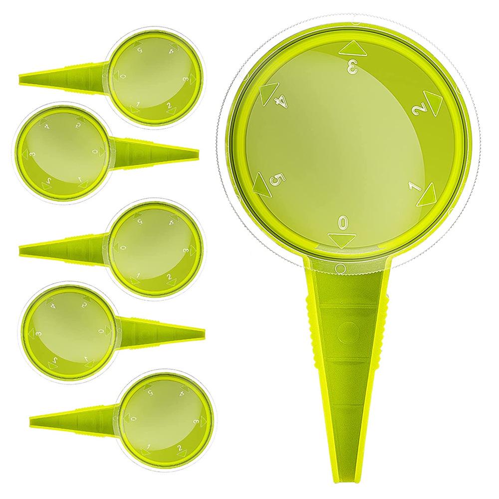 5-Speed Adjustable Fluorescent Green Garden Tool Set with Plastic Hole Puncher
