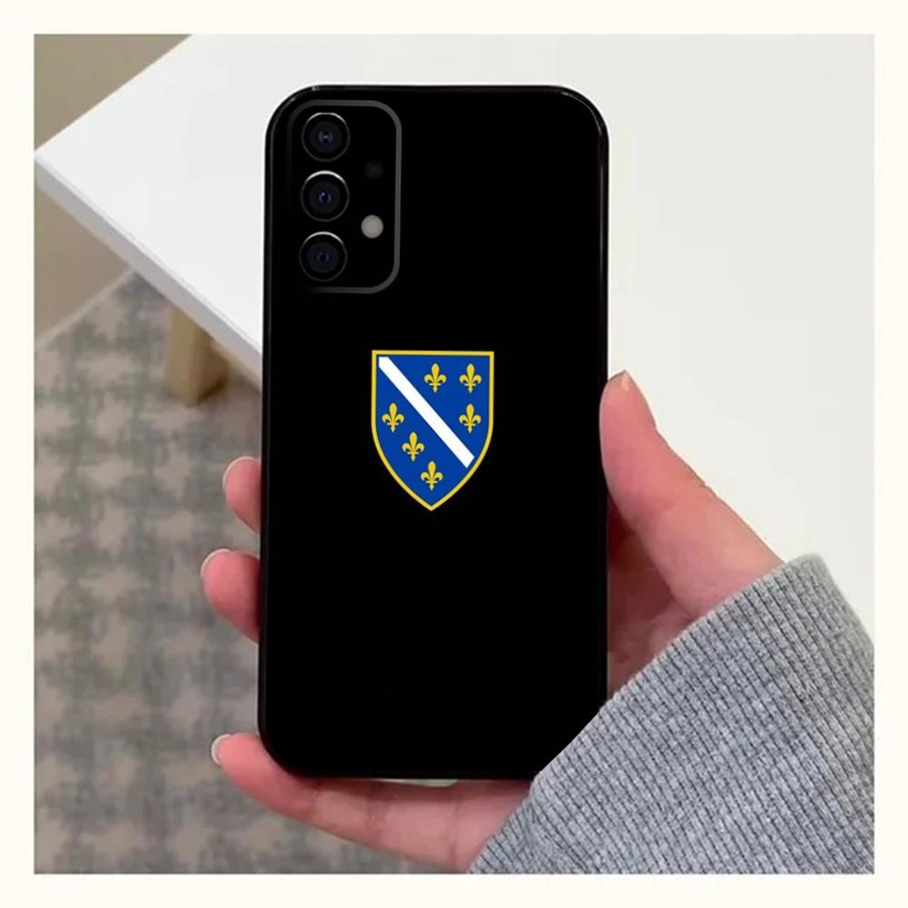 Bosna i Hercegovina Heart Phone Case For Samsung Galaxy A13,A21s,A22,A31,A32,A52,A53,A71,A80,A91 Soft Black Cover