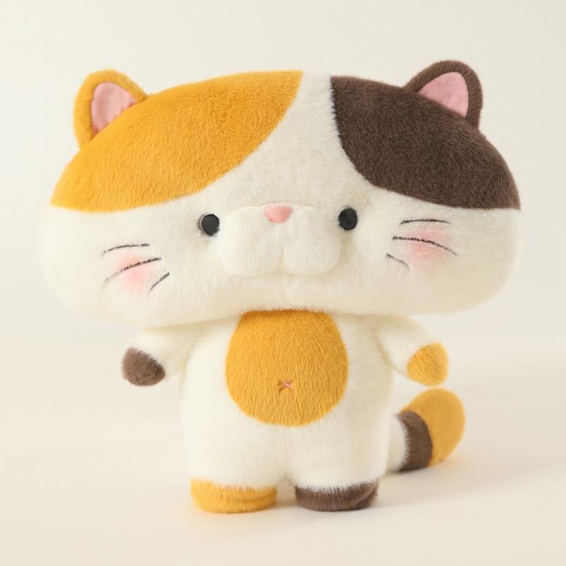 Happy Big Face Animal Series Plush Toys Fluffy Squirrel Raccoon Red Panda Kitten Shiba Inu Doll Soft Throw Pillow Pretty Decor