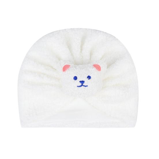 Children Hat Cartoon Bear Design Comfortable Elastic Fit Knitting Hat All-Round Thermal Protection Winter Baby Hat