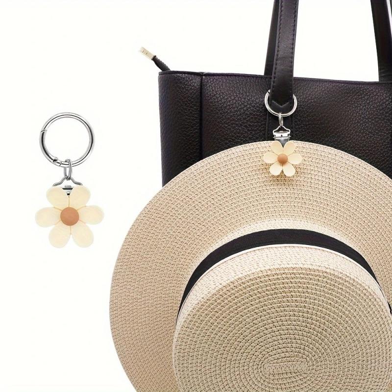 Outdoor Travel Hat Clip Hook Scarf Buckle PU Leather Handbag Hat Clip Summer Sun Hat Storage Buckle Clip